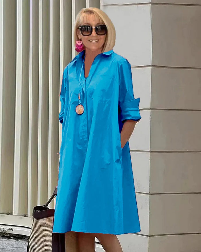 Verfijnde overhemdjurk in elegante stijl voor dames