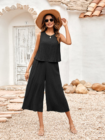 Nieuwe mode dames jumpsuit met één kleur en losse mouwen