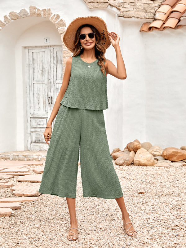 Nieuwe mode dames jumpsuit met één kleur en losse mouwen