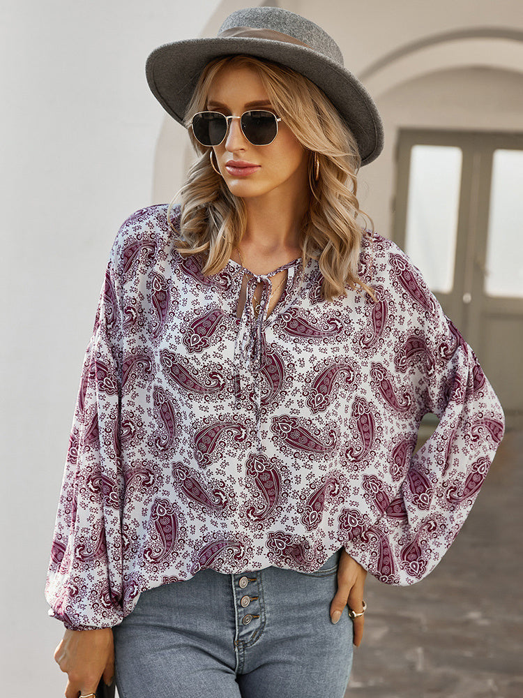 casual los shirt met lange mouwen voor dames