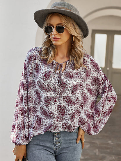 casual los shirt met lange mouwen voor dames