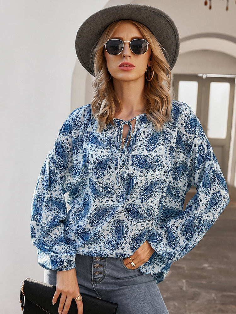 casual los shirt met lange mouwen voor dames