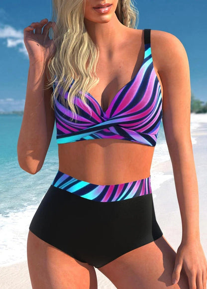 bikini met stippen en strepen