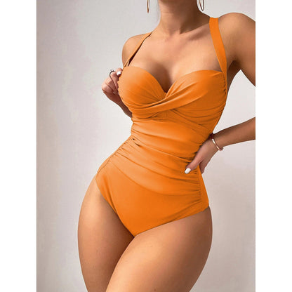 bikini uit ����n stuk met gedraaide voorkant