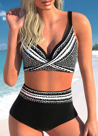 bikini met stippen en strepen