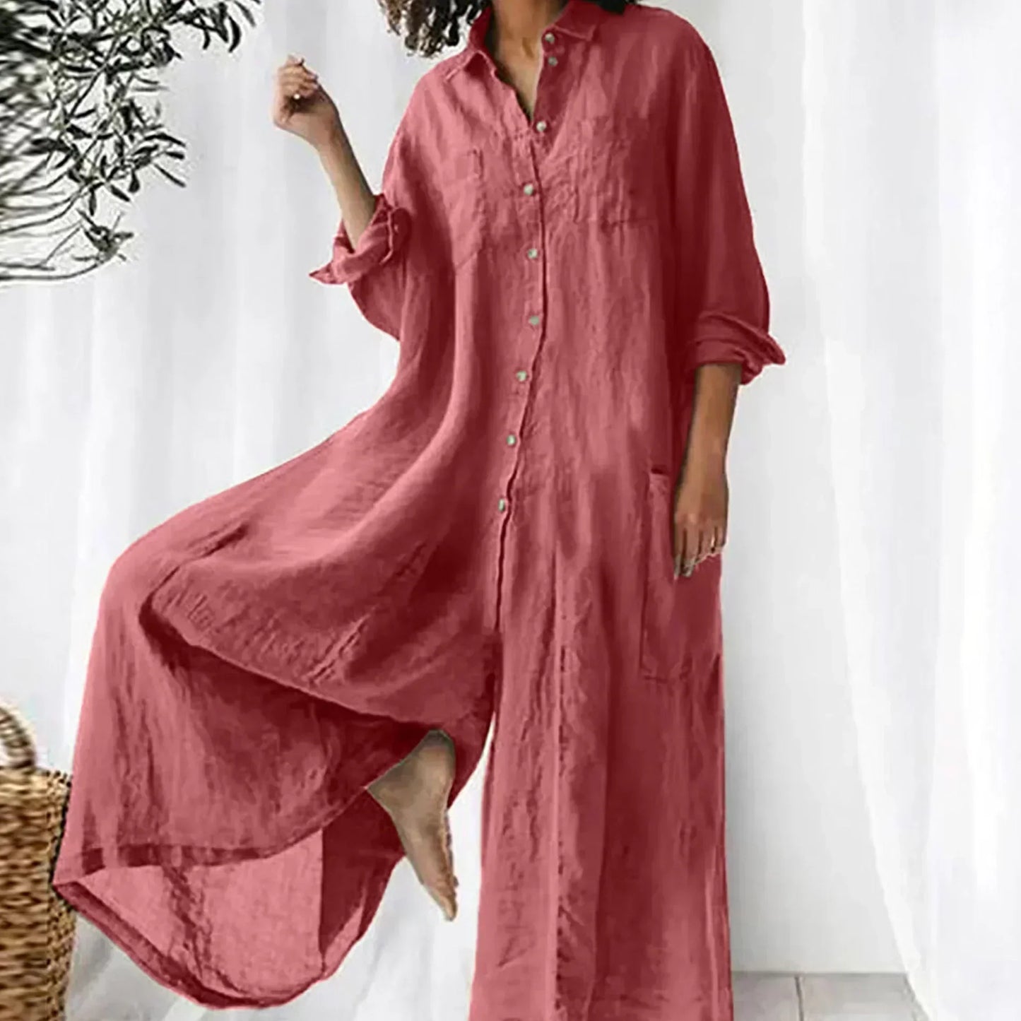 Comfortabele loszittende jumpsuit