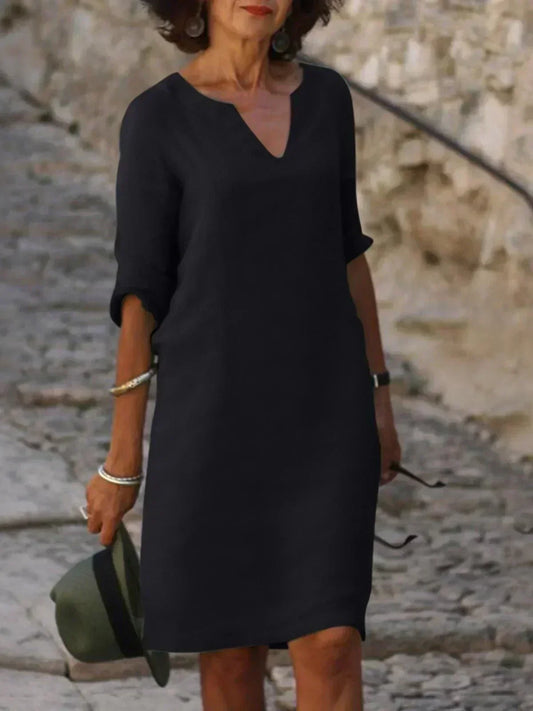 Elegante jurk met V-hals