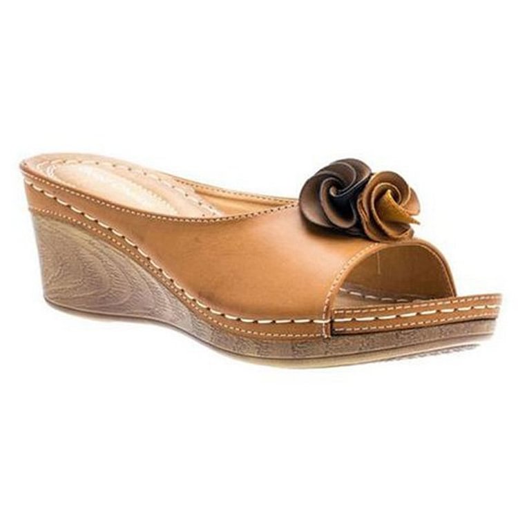 Ximena® | Comfortabele lederen bloemensandalen