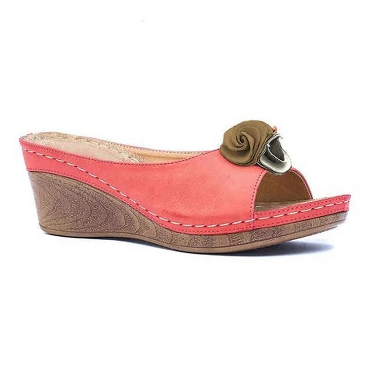 Ximena® | Comfortabele lederen bloemensandalen