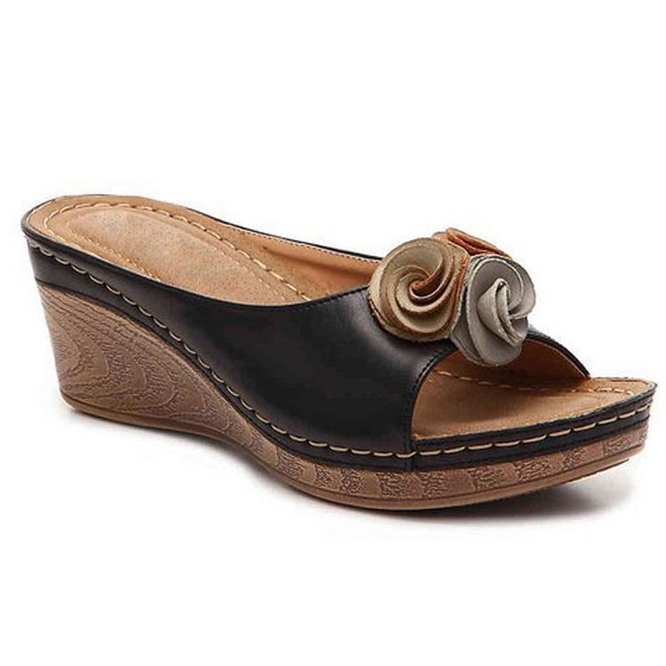Ximena® | Comfortabele lederen bloemensandalen