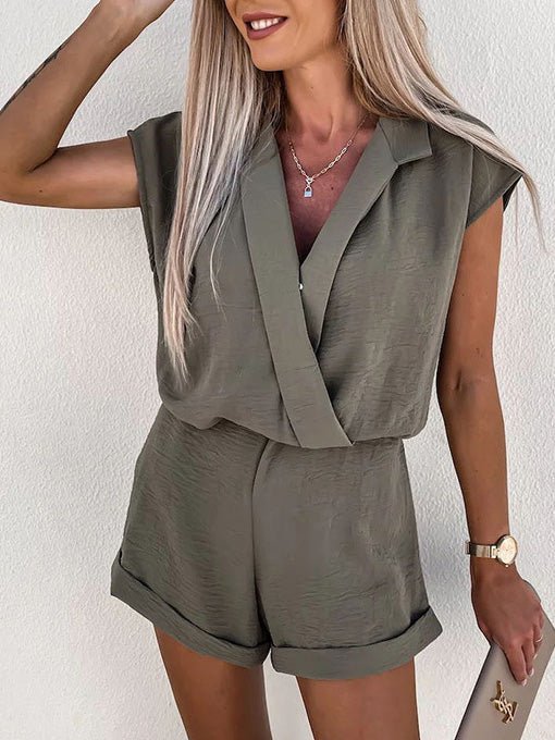 Ordinaryan open mouwloze V-hals jumpsuit