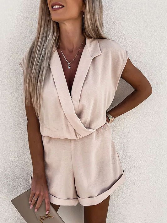 Ordinaryan open mouwloze V-hals jumpsuit
